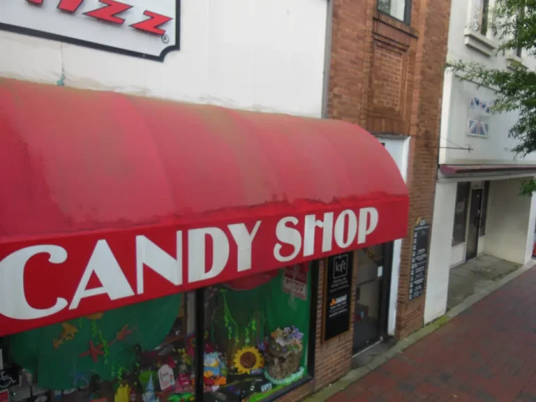 Vinyl Awning In Marietta Before Cleaning