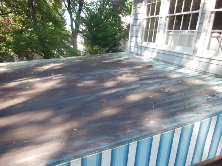 Before Cleaning A Deck Awning At A Home In Alpharetta