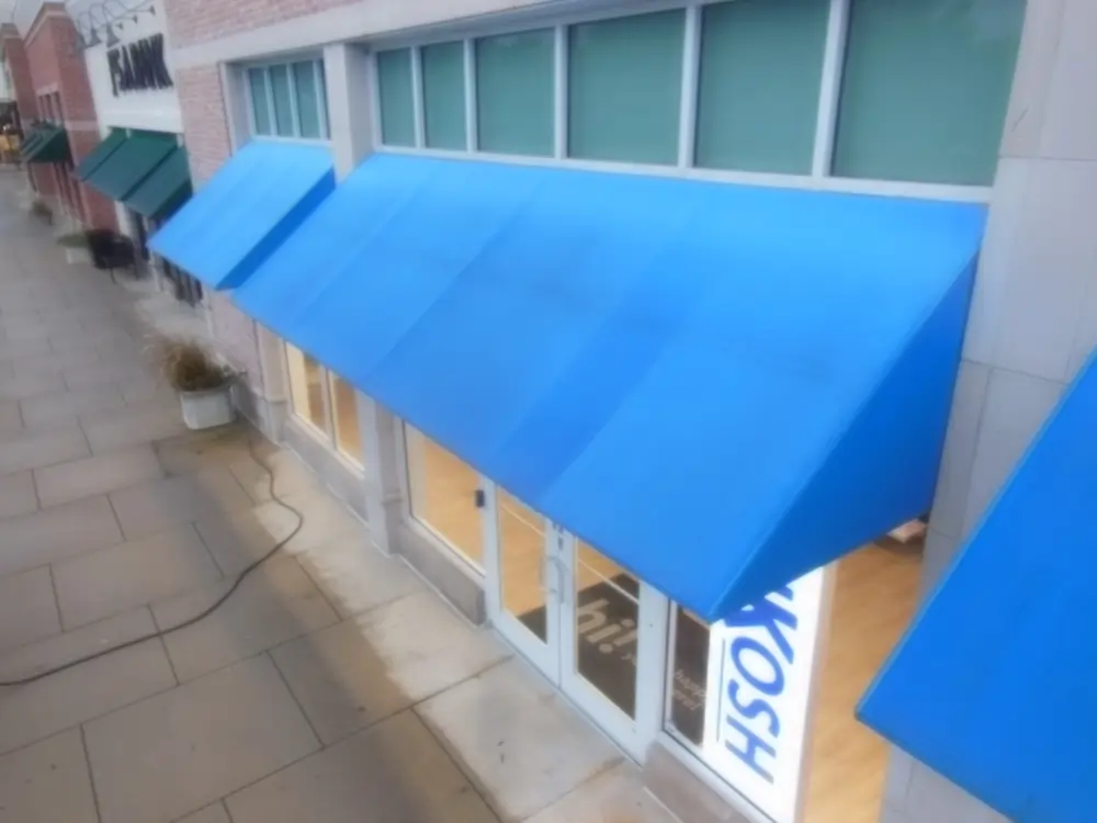 Before Awning Cleaning At A Business In Alpharetta