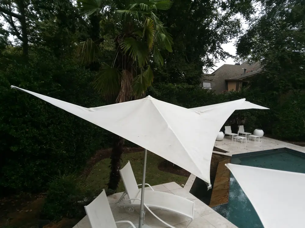 Before Cleaning A Designer Umbrella At A Home In Marietta