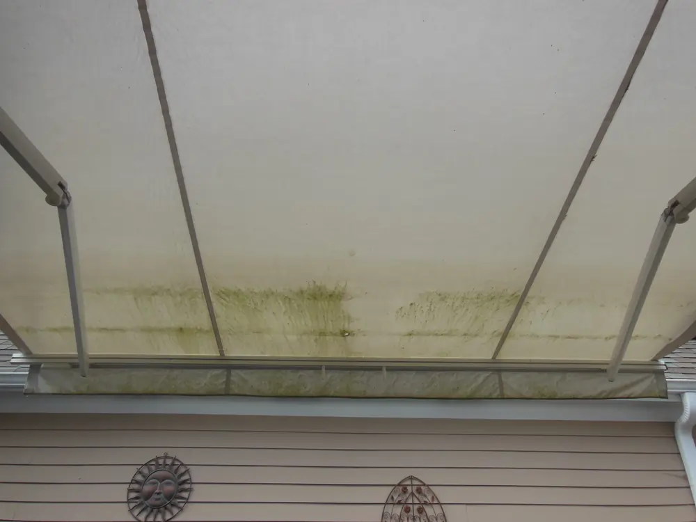 Before Cleaning A Retractable Awning At A Home In Marietta